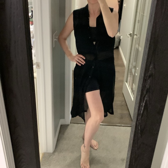 Helmut Lang overlay top with high side slits - Picture 1 of 6